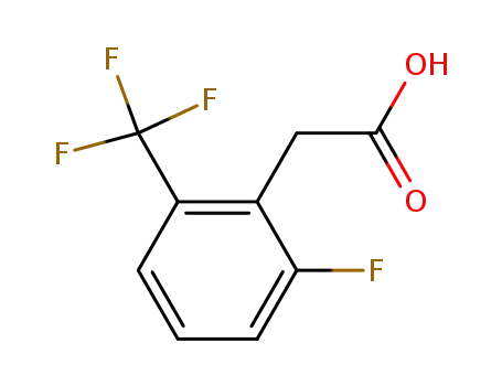 Molecular Structure of 179946-32-8 (2-FLUORO-6-(TRIFLUOROMETHYL)PHENYLACETIC ACID)