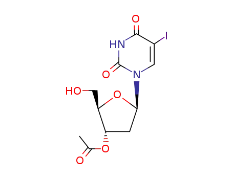 Molecular Structure of 15384-26-6 (3'-O-Acetyl-5-iodo-2'-deoxy-uridine)