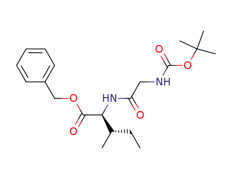 Molecular Structure of 90315-54-1 (L-Isoleucine, N-[N-[(1,1-dimethylethoxy)carbonyl]glycyl]-, phenylmethyl
ester)