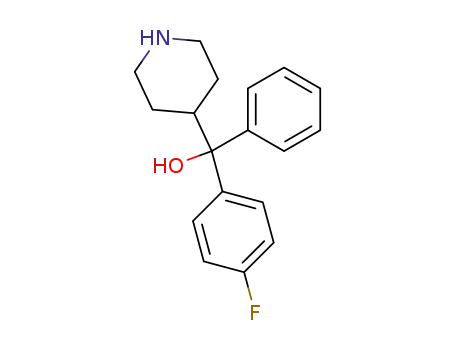 Molecular Structure of 427-40-7 (4-Piperidinemethanol, a-(4-fluorophenyl)-a-phenyl-)
