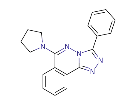 Molecular Structure of 87539-84-2 (3-phenyl-6-pyrrolidin-1-yl[1,2,4]triazolo[3,4-a]phthalazine)