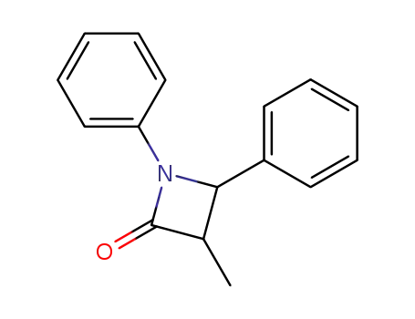 Molecular Structure of 7468-12-4 (1,4-Diphenyl-3-methylazetidine-2-one)