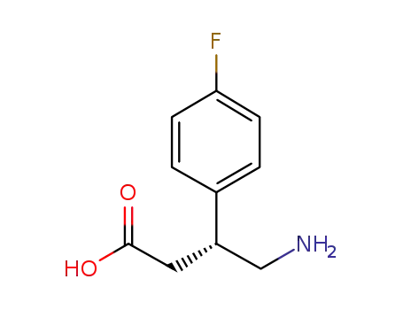 Molecular Structure of 741217-33-4 ((R)-4-Amino-3-(4-fluorophenyl)butanoic acid)