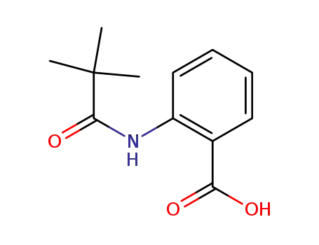 Molecular Structure of 101724-84-9 (2-[(2,2-DIMETHYLPROPANOYL)AMINO]BENZOIC ACID)