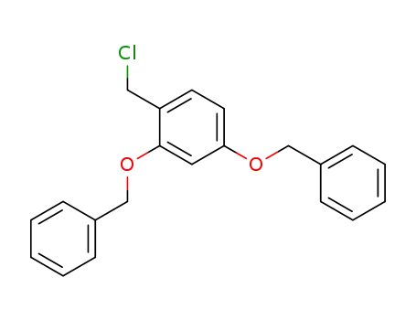 Molecular Structure of 113954-22-6 (Benzene, 1-(chloromethyl)-2,4-bis(phenylmethoxy)-)