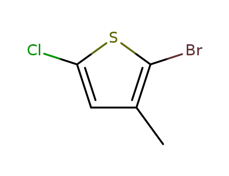 Molecular Structure of 53374-61-1 (Thiophene, 2-bromo-5-chloro-3-methyl-)