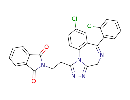 <i>N</i>-{2-[8-chloro-6-(2-chloro-phenyl)-4<i>H</i>-benzo[<i>f</i>][1,2,4]triazolo[4,3-<i>a</i>][1,4]diazepin-1-yl]-ethyl}-phthalimide