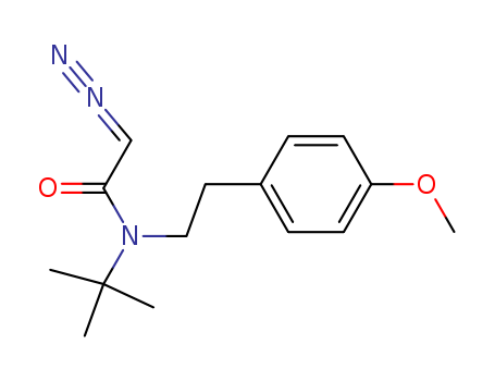 Molecular Structure of 138984-03-9 (Acetamide, 2-diazo-N-(1,1-dimethylethyl)-N-[2-(4-methoxyphenyl)ethyl]-)