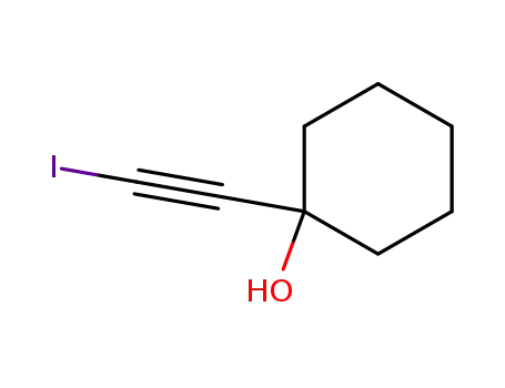 Molecular Structure of 90086-65-0 (1-(iodoethynyl)cyclohexanol)