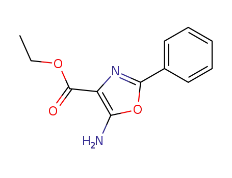 Molecular Structure of 36231-81-9 (ETHYL 5-AMINO-2-PHENYLOXAZOLE-4-CARBOXYLATE)