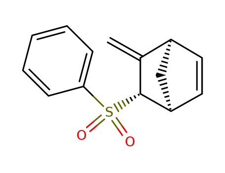 Molecular Structure of 19719-97-2 (Bicyclo[2.2.1]hept-2-ene, 5-methylene-6-(phenylsulfonyl)-,
(1R,4S,6S)-rel-)