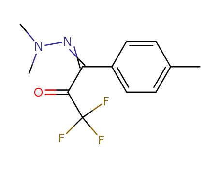 Molecular Structure of 111269-40-0 (1,2-Propanedione, 3,3,3-trifluoro-1-(4-methylphenyl)-,
1-(dimethylhydrazone))