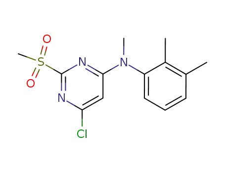 Molecular Structure of 86627-01-2 (4-Pyrimidinamine,
6-chloro-N-(2,3-dimethylphenyl)-N-methyl-2-(methylsulfonyl)-)