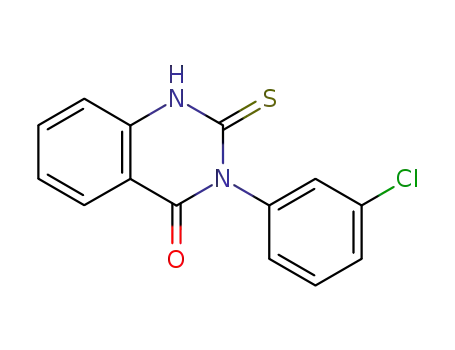 Molecular Structure of 1028-38-2 (3-(3-CHLORO-PHENYL)-2-MERCAPTO-3H-QUINAZOLIN-4-ONE)