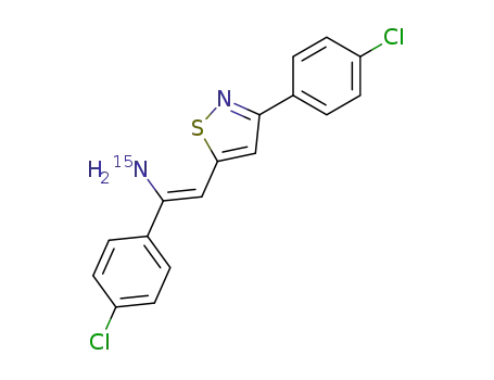 15N-labeled 3-(p-chlorophenyl)-5-<2-amino-2-(p-chlorophenyl)vinyl>isothiazole
