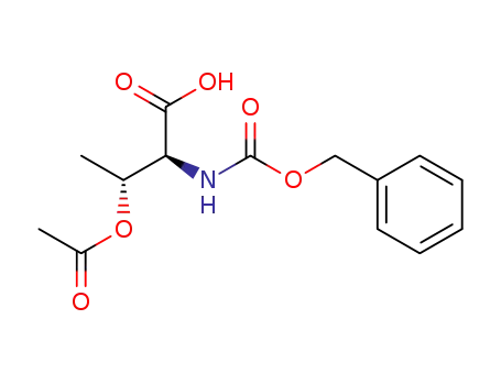 Molecular Structure of 22839-46-9 (L-Threonine, N-[(phenylmethoxy)carbonyl]-, acetate (ester))
