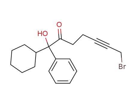 7-bromo-1-cyclohexyl-1-hydroxy-1-phenyl-5-heptyn-2-one