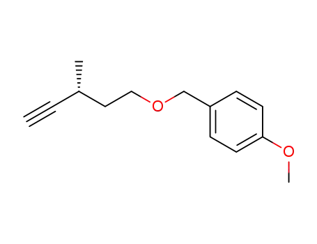 Molecular Structure of 158817-25-5 (Benzene, 1-methoxy-4-[[[(3R)-3-methyl-4-pentynyl]oxy]methyl]-)