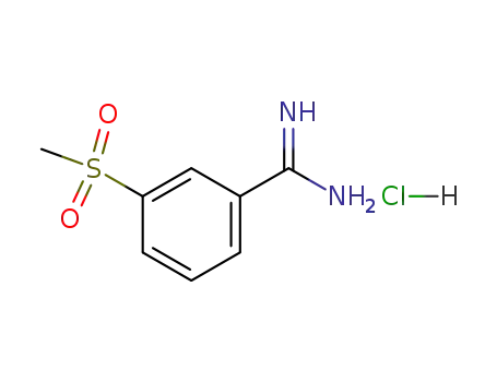 Molecular Structure of 150296-24-5 (3-(Methylsulfonyl)benzamidine hydrochloride)