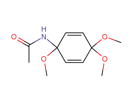 Molecular Structure of 106501-75-1 (Acetamide, N-(1,4,4-trimethoxy-2,5-cyclohexadien-1-yl)-)