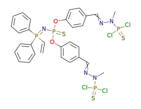 Molecular Structure of 318956-66-0 (C<sub>30</sub>H<sub>29</sub>Cl<sub>4</sub>N<sub>5</sub>O<sub>2</sub>P<sub>4</sub>S<sub>3</sub>)