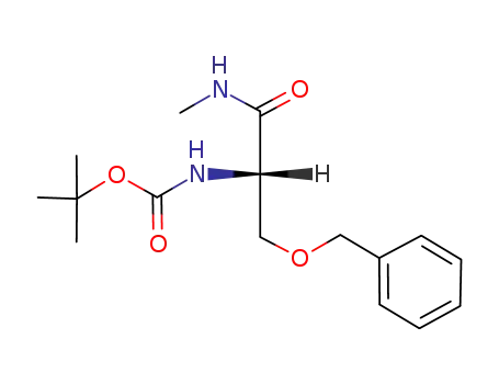 Molecular Structure of 90013-41-5 (Carbamic acid,
[2-(methylamino)-2-oxo-1-[(phenylmethoxy)methyl]ethyl]-,
1,1-dimethylethyl ester, (S)-)