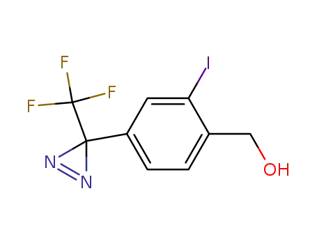 Molecular Structure of 197968-46-0 (2-Iodo-4-[3-(trifluoroMethyl)-3H-diazirin-3-yl]benzeneMethanol)