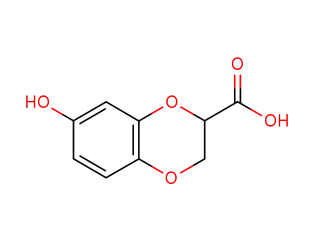 Molecular Structure of 160657-99-8 (7-hydroxy-2,3-dihydrobenzo[1,4]dioxine-2-carboxylic acid)