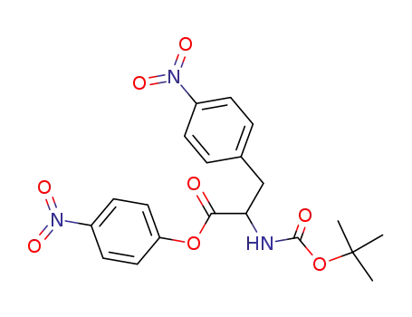 Molecular Structure of 66163-66-4 (L-Phenylalanine, N-[(1,1-dimethylethoxy)carbonyl]-4-nitro-, 4-nitrophenyl
ester)