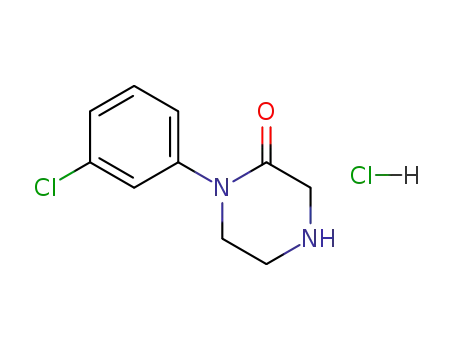 Molecular Structure of 183500-94-9 (1-(3-Chlorophenyl)piperazin-2-one hydrochloride)
