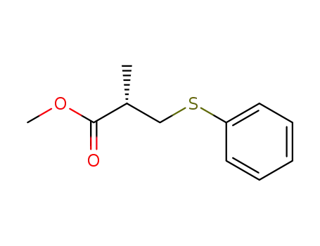 Molecular Structure of 121783-48-0 ((S)-2-methyl-3-(phenylsulfanyl)propanoic acid methyl ester)
