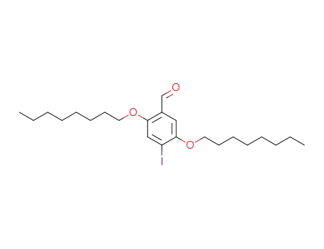 Molecular Structure of 186358-39-4 (Benzaldehyde, 4-iodo-2,5-bis(octyloxy)-)