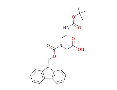 Molecular Structure of 141743-15-9 (FMOC-N-(N-BETA-BOC-AMINOETHYL)-GLY-OH)
