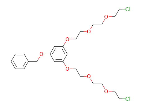 Molecular Structure of 591767-48-5 (Benzene,
1,3-bis[2-[2-(2-chloroethoxy)ethoxy]ethoxy]-5-(phenylmethoxy)-)