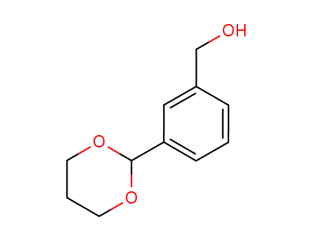 Molecular Structure of 163164-08-7 (Benzenemethanol, 3-(1,3-dioxan-2-yl)- (9CI))