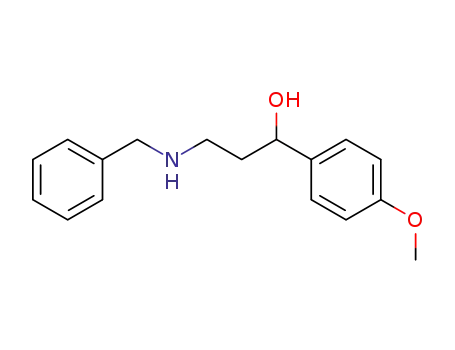 Molecular Structure of 144172-56-5 (Benzenemethanol, 4-methoxy-a-[2-[(phenylmethyl)amino]ethyl]-)