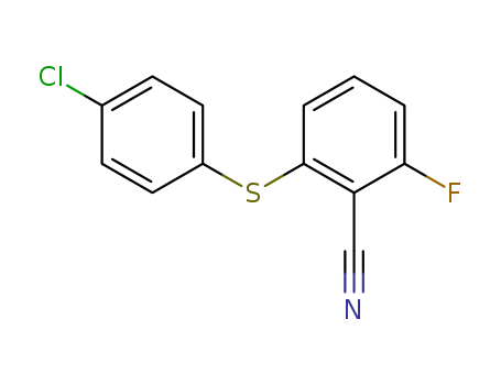 2-FLUORO-6-(4-CHLOROPHENYLTHIO)BENZONITRILE