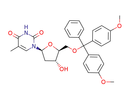 1-((2S,4R,5S)-5-((bis(4-methoxyphenyl)(phenyl)methoxy)methyl)-4-hydroxytetrahydrofuran-2-yl)-5-methylpyrimidine-2,4(1H,3H)-dione