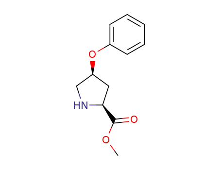 Molecular Structure of 157187-62-7 (METHYL (2S,4S)-4-PHENOXY-2-PYRROLIDINECARBOXYLATE)