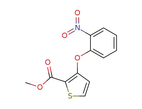 Molecular Structure of 91041-18-8 (METHYL 3-(2-NITROPHENOXY)-2-THIOPHENECARBOXYLATE)