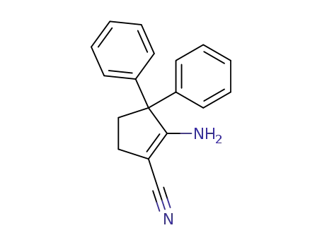 Molecular Structure of 3597-67-9 (2-amino-3,3-diphenylcyclopent-1-ene-1-carbonitrile)