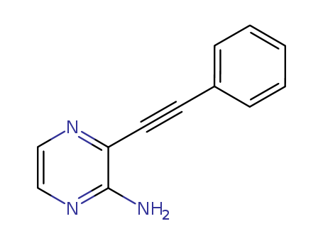 2-Pyrazinamine,3-(2-phenylethynyl)-