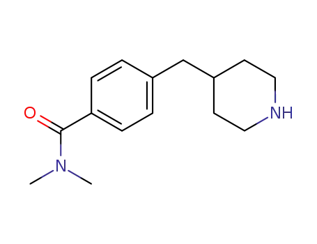 Molecular Structure of 147969-80-0 (Benzamide, N,N-dimethyl-4-(4-piperidinylmethyl)-)