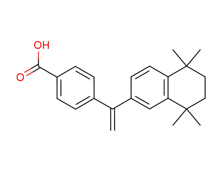 Molecular Structure of 156910-52-0 (Benzoic acid,
4-[1-(5,6,7,8-tetrahydro-5,5,8,8-tetramethyl-2-naphthalenyl)ethenyl]-)