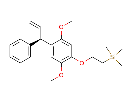 Molecular Structure of 828933-83-1 (Silane,
[2-[2,5-dimethoxy-4-[(1R)-1-phenyl-2-propenyl]phenoxy]ethyl]trimethyl-)