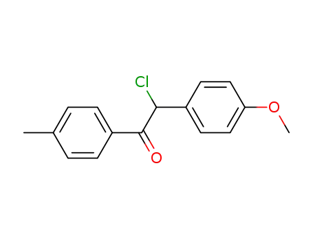 Molecular Structure of 88648-93-5 (Ethanone, 2-chloro-2-(4-methoxyphenyl)-1-(4-methylphenyl)-)