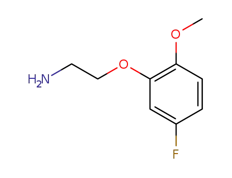 Molecular Structure of 120352-00-3 (2-(5-fluoro-2-methoxy-phenoxy)ethylamine)
