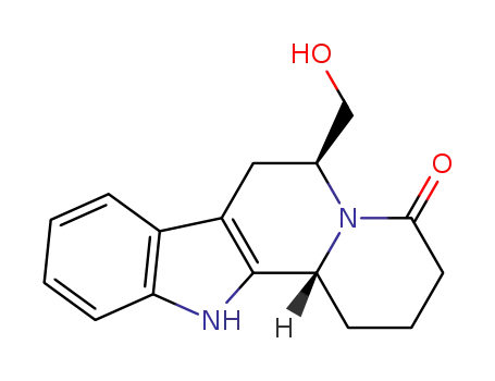 Molecular Structure of 778591-55-2 ((6S,12bR)-1,2,3,6,7,12b-hexahydro-6-(hydroxymethyl)indolo[2,3-a]quinolizin-4(12H)-one)