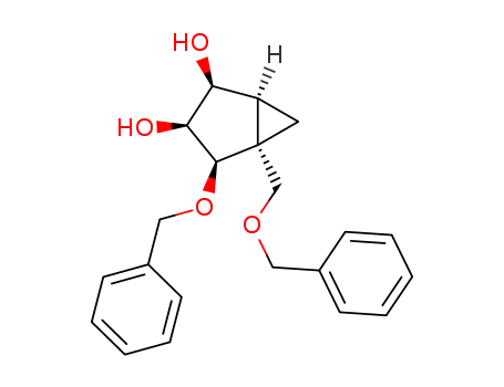 Molecular Structure of 828935-16-6 (Bicyclo[3.1.0]hexane-2,3-diol,
4-(phenylmethoxy)-5-[(phenylmethoxy)methyl]-, (1S,2S,3S,4R,5R)-)