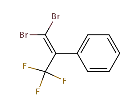 Molecular Structure of 103670-60-6 (Benzene, [2,2-dibromo-1-(trifluoromethyl)ethenyl]-)